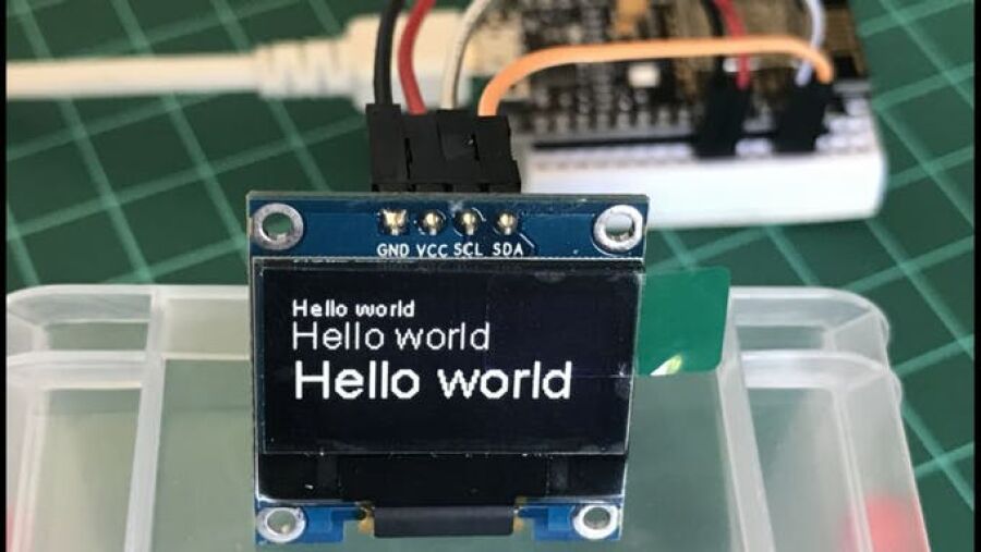 Imagem Páginas/03. Blog/Artigos/Estação Meteorológica doméstica com NODEMCU e OLED///Hello-World-1